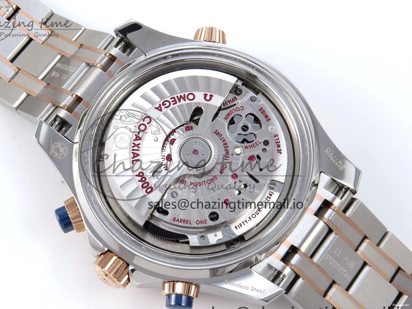 0131 Seamaster 300m Chrono SS RG OMF 1:1 Best Edition Blue Dial on SS RG Bracelet A Timeless 7686